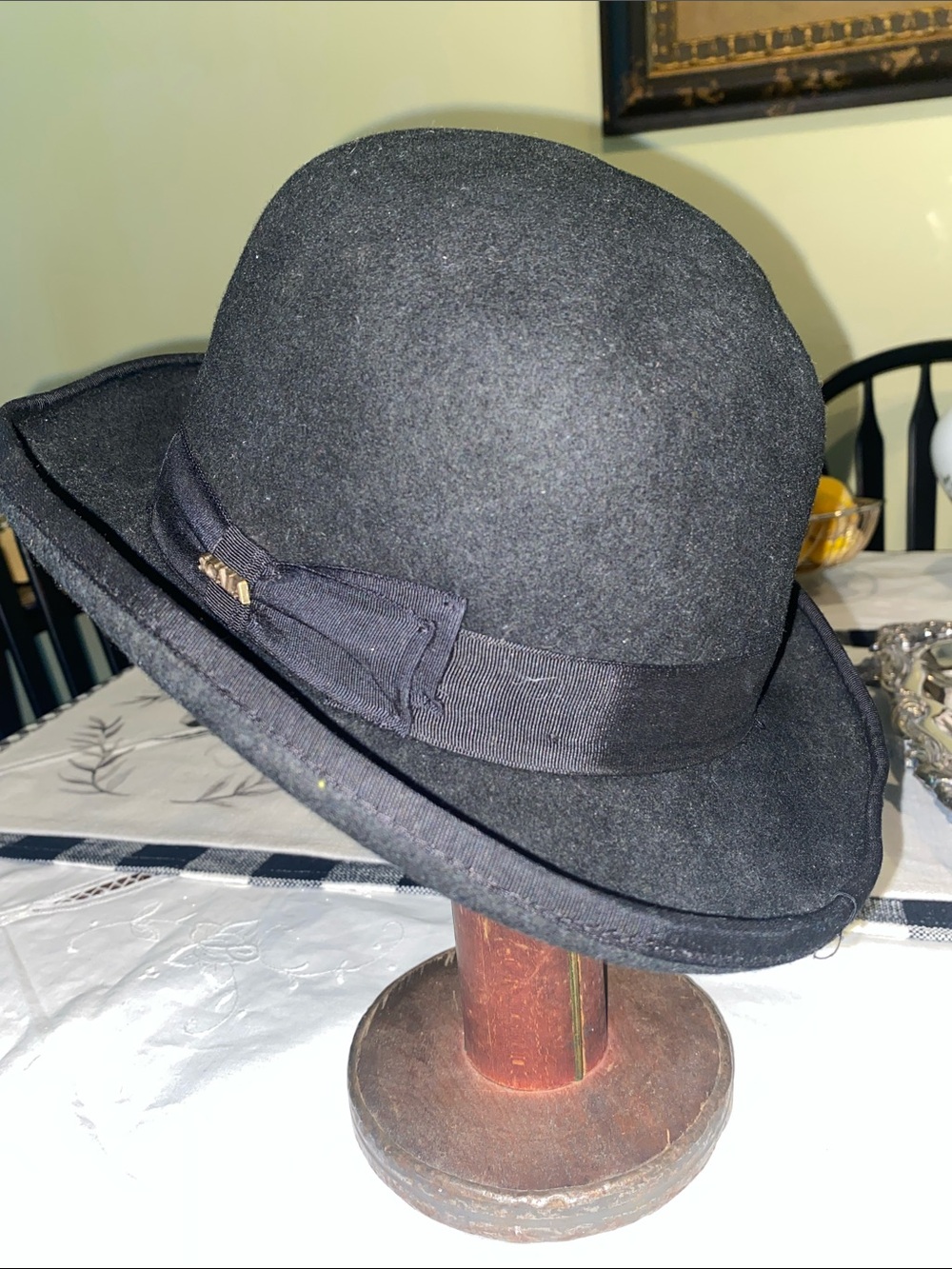 vintage Scala wool felt bowler derby hat size SMALL